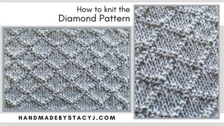 What is a knitted diamond pattern called?