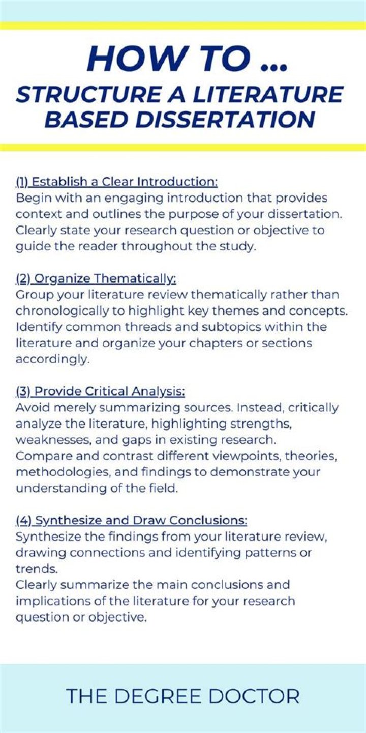 What is a literature based dissertation?