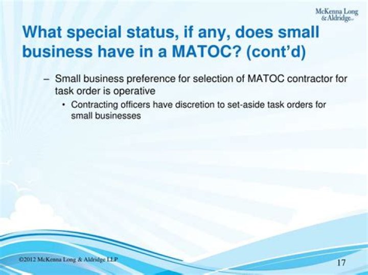 What is a Matoc contractor?