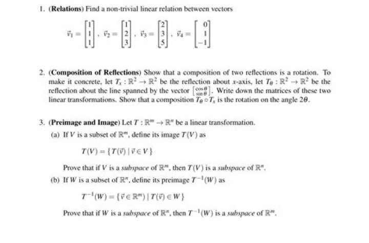 What is a non-trivial linear relation?