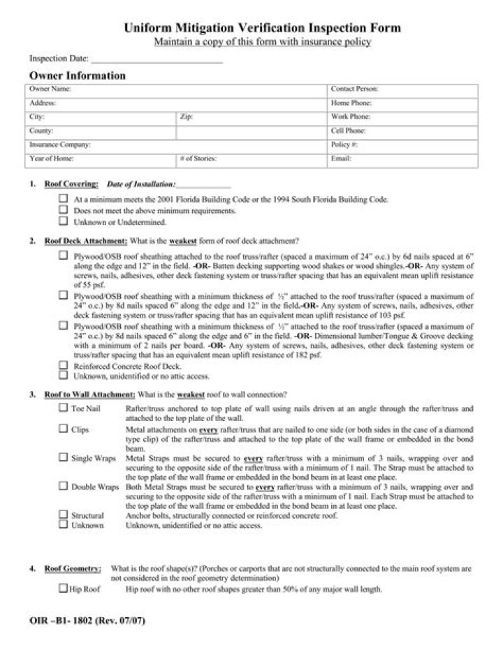 What is a OIR B1 1802 form?
