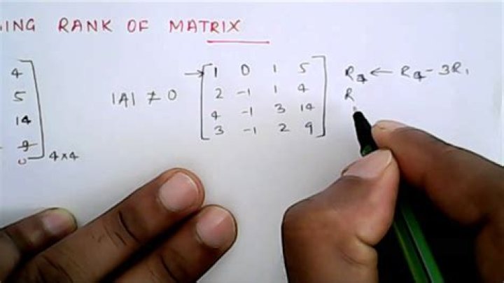 What is a rank in matrix?