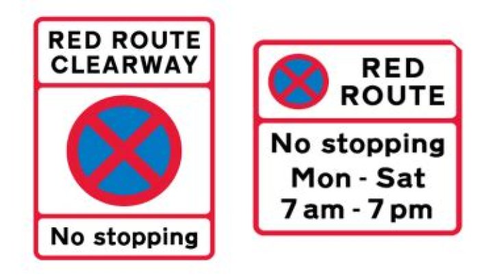 What is a red route or clearway?