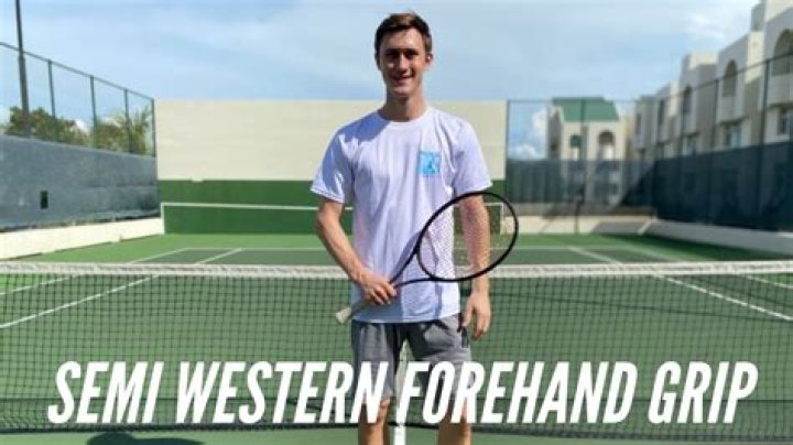 What is a semi-Western forehand?