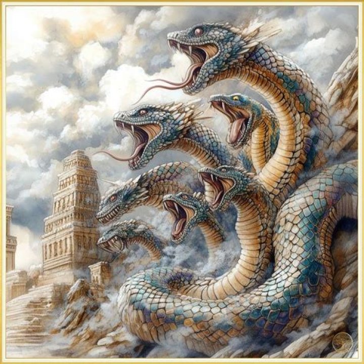 What is a serpent with seven heads called?