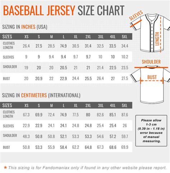 What is a size 48 jersey equal to?