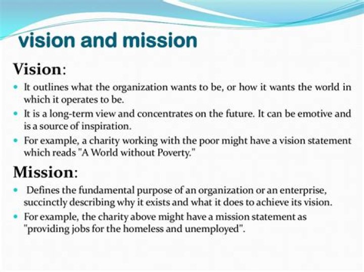 What is a vision of a company?