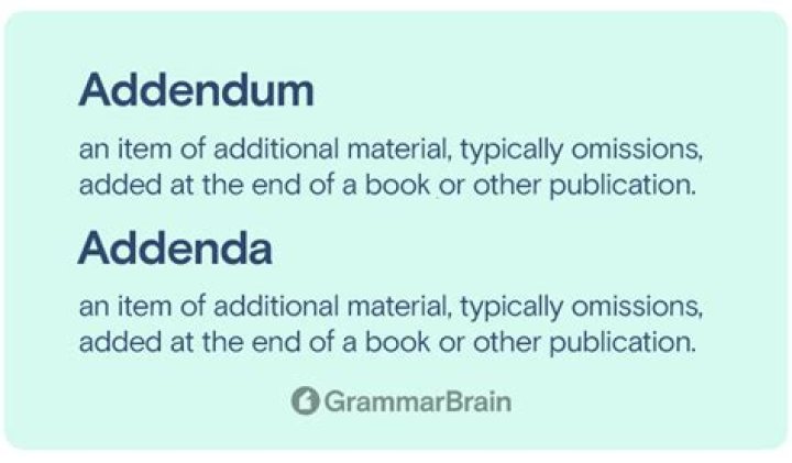 What is addendum E?