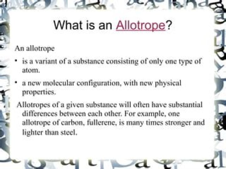 What is Allotropy explain?