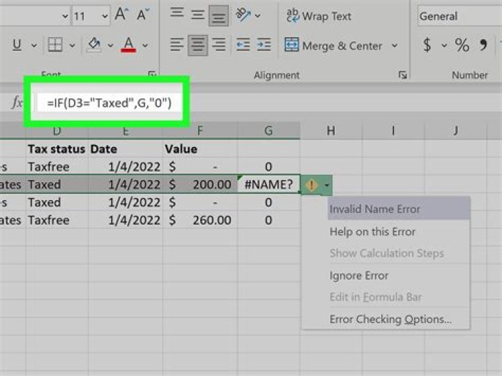 What is an example of an IF THEN statement in Excel?