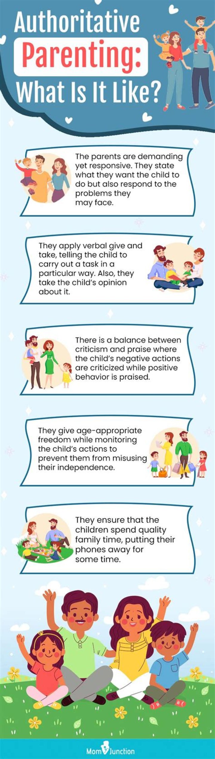 What is an example of authoritative parenting?