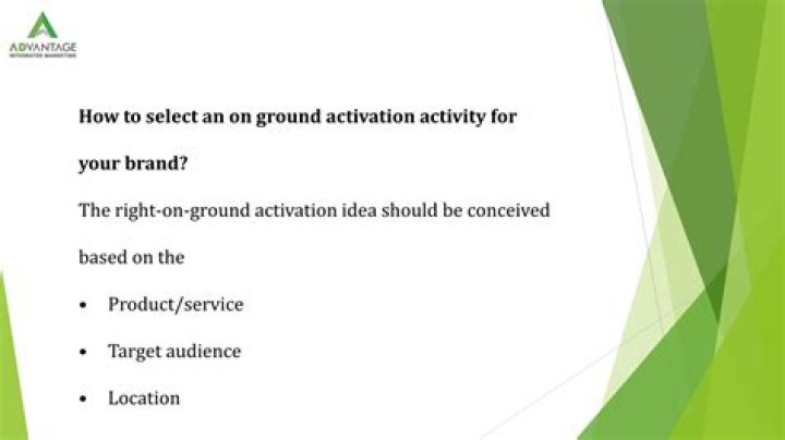What is an on ground activation?