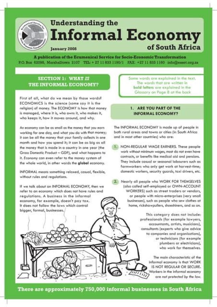 What is considered informal economy?