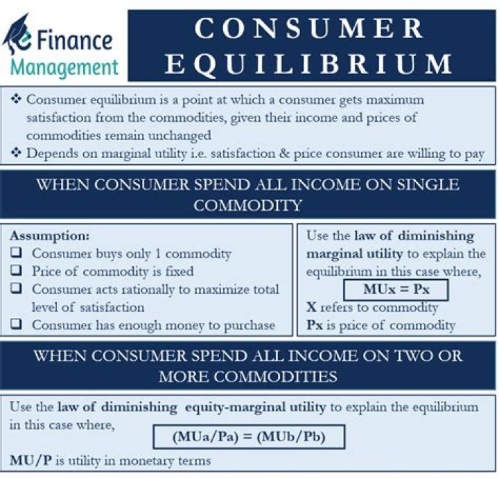 What is consumer equilibrium?