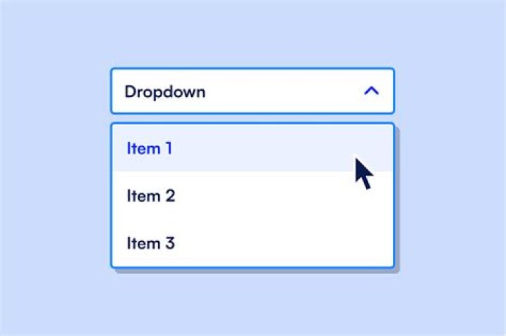 What is drop down in HTML?
