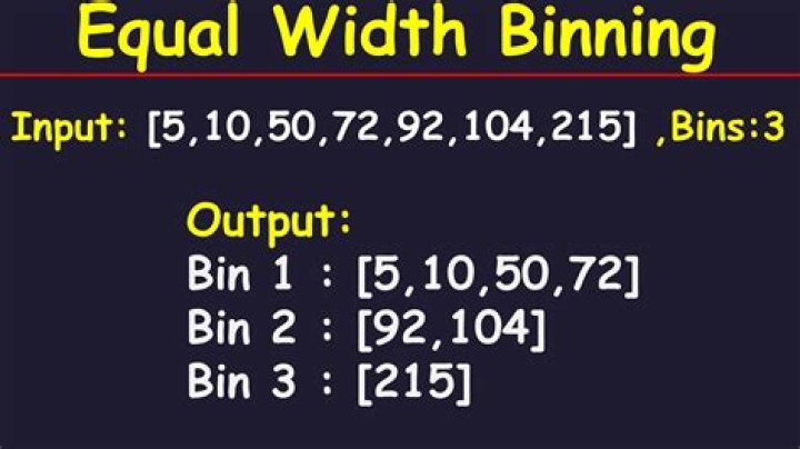 What is equal width binning?
