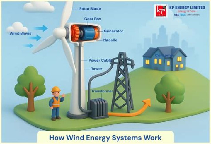 What is erecting a wind turbine?