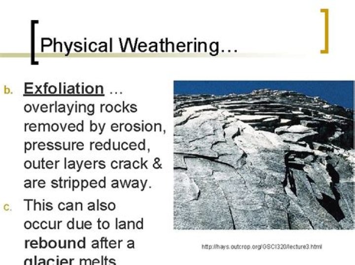 What is exfoliation in geography?
