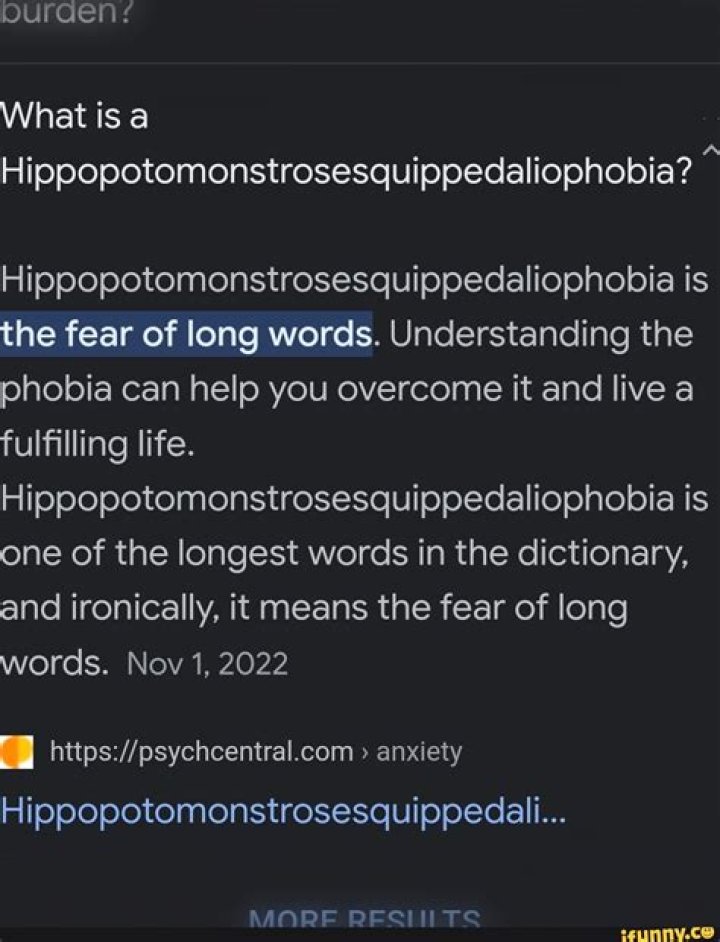 What is Hippopotomonstrosesquippedaliophobia a phobia of?