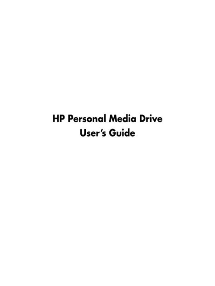 What is HP Personal Media drive?