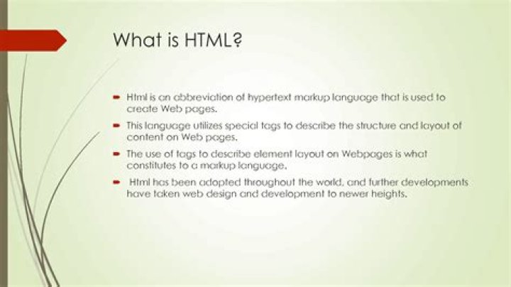 What is HTML explain in brief?