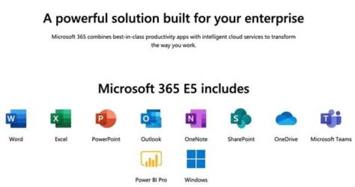 What is included in Microsoft 365 E5?