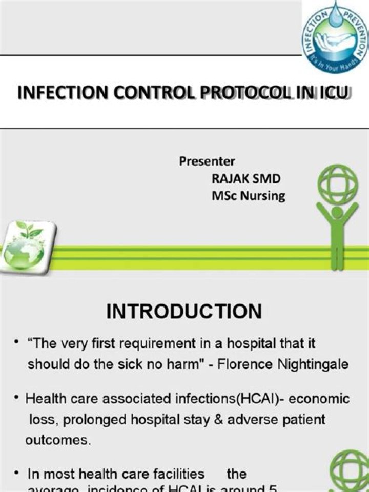 What is infection control protocol in intensive care unit?
