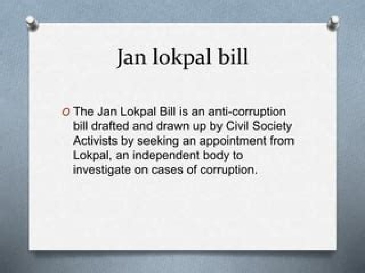 What is Jan Lokpal Bill explain?