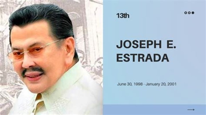 What is Joseph Estrada known for?