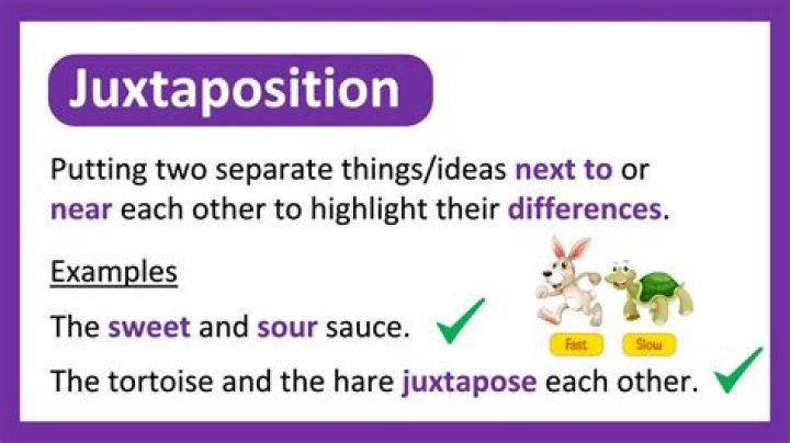 What is juxtaposition and examples?