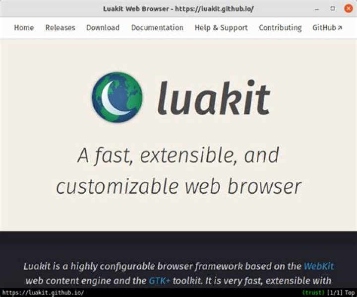 What is luakit web browser?