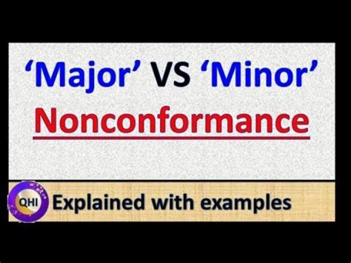 What is major and minor non conformance?