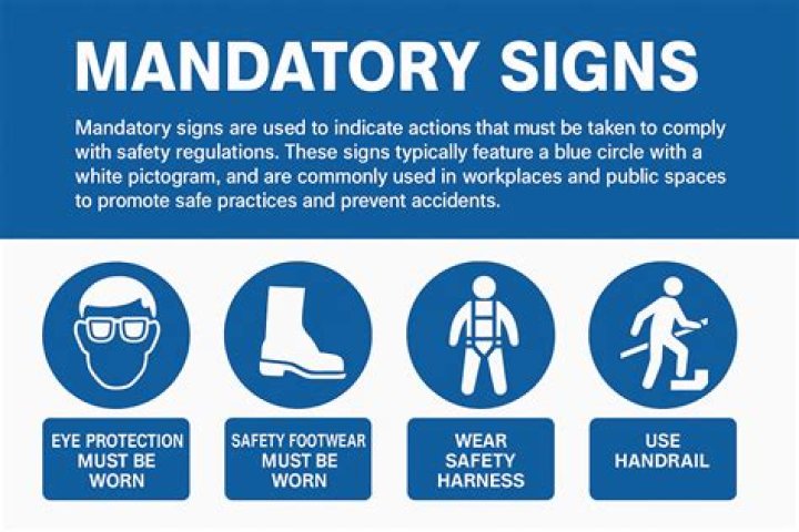 What is mandatory instruction sign?