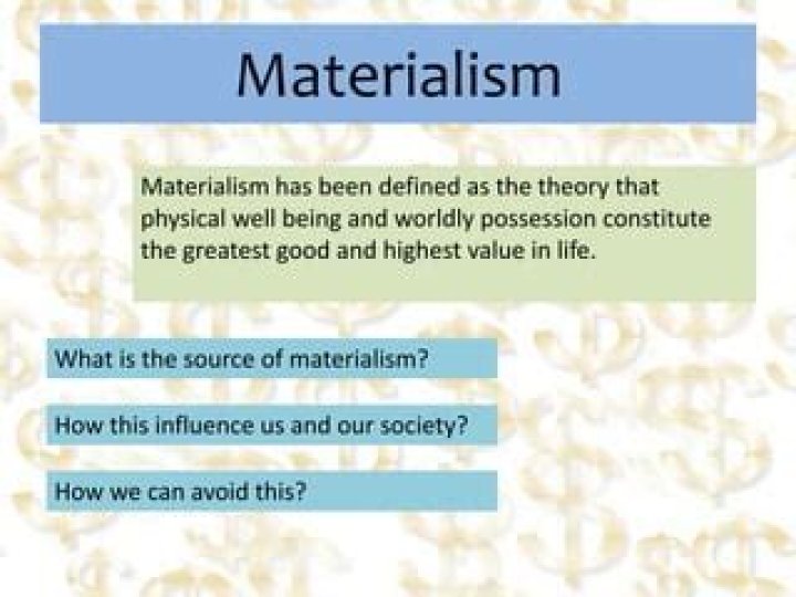 What is materialism Stanford?