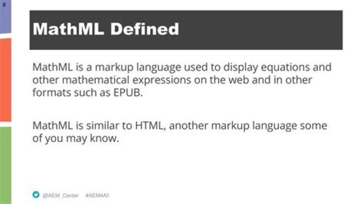 What is MathML format?