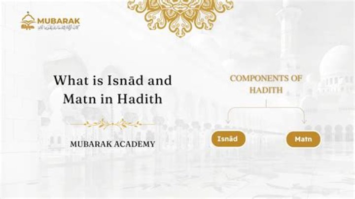What is matn in hadith?