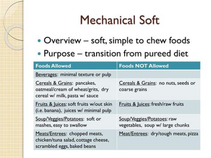 What is mechanical soft food?