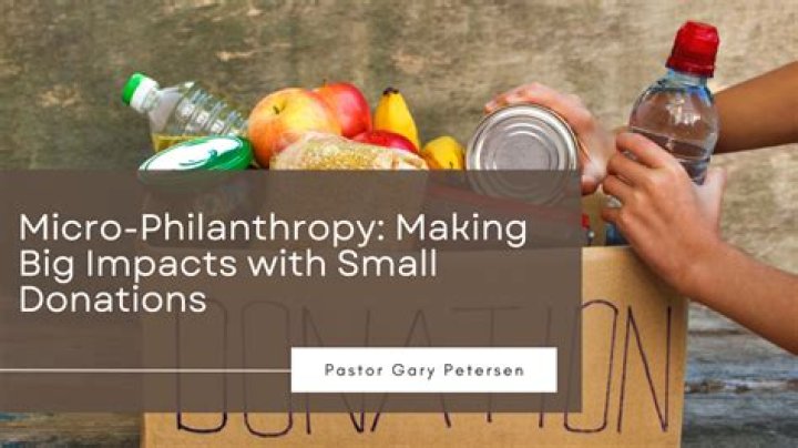 What is Micro philanthropy?
