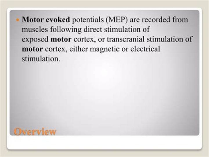 What is motor evoked potential?