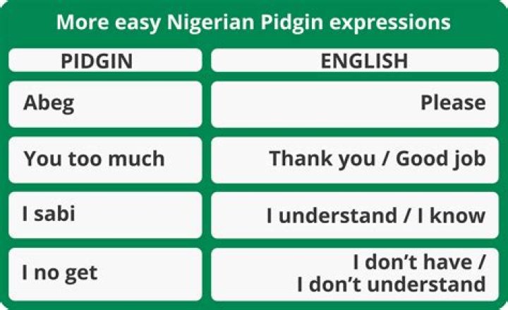 What is Pidgin English example?