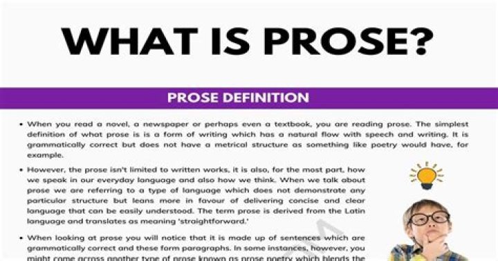 What is prose in literature?