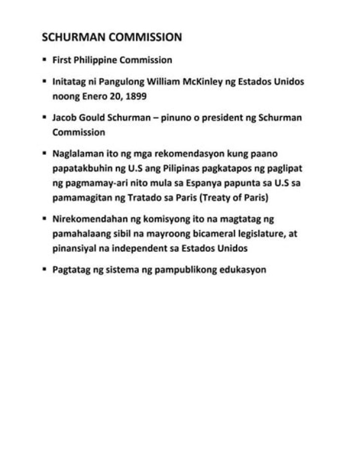 What is Schurman Commission and Taft Commission?