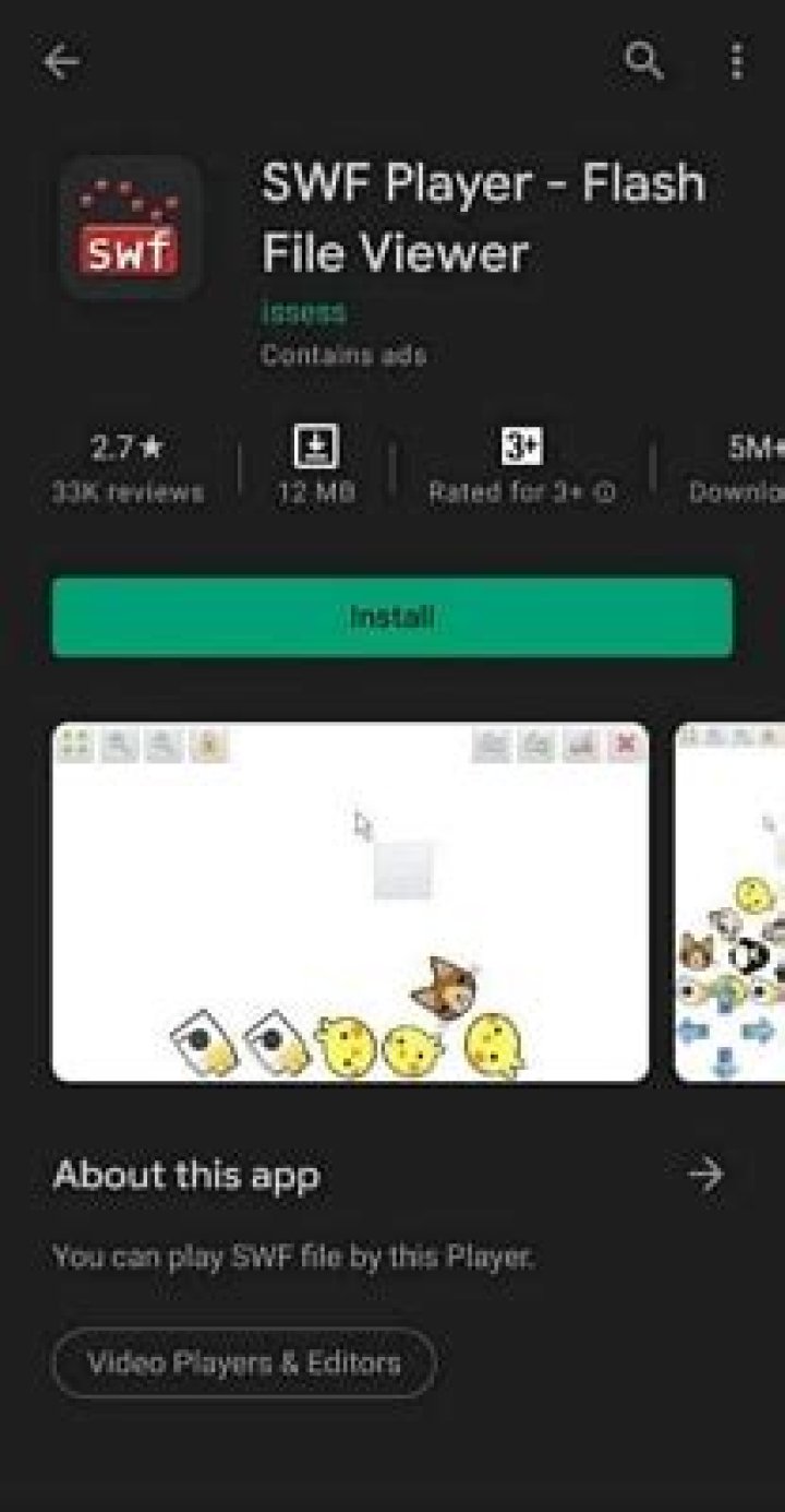 What is SWF file player?