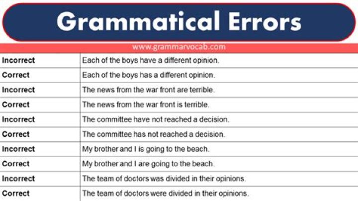 What is syntactic error in English language?