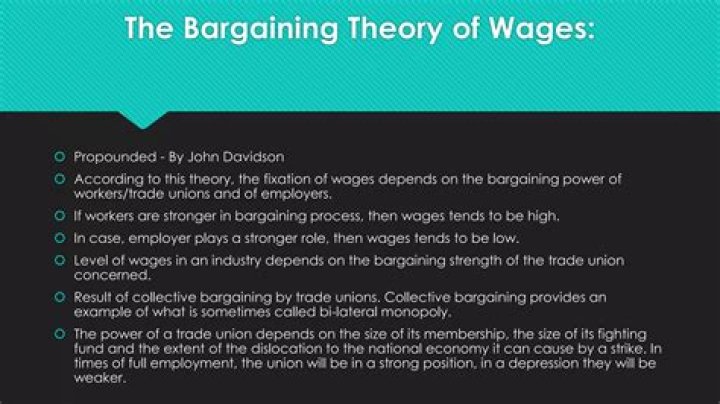 What is the bargaining theory of wages?