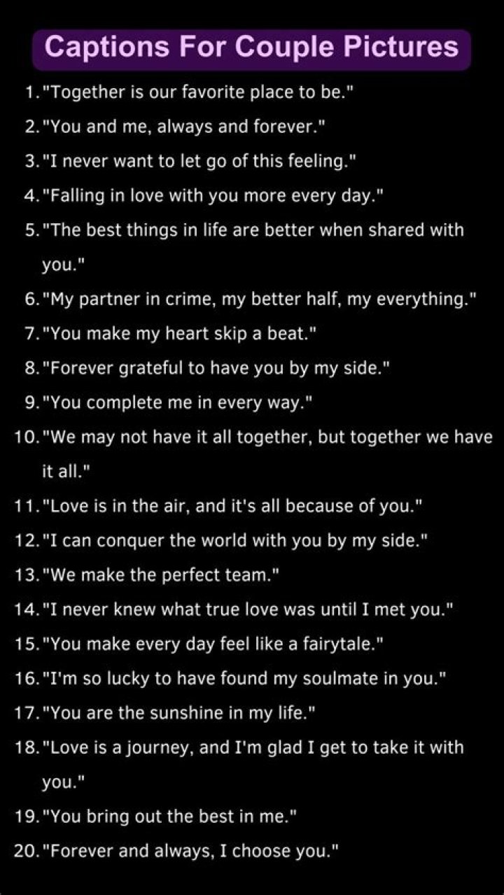 What is the best caption of love?