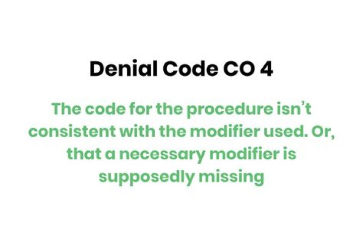 What is the denial code for cob?
