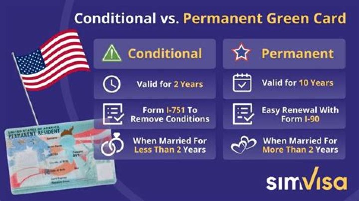 What is the difference between a conditional and permanent resident?