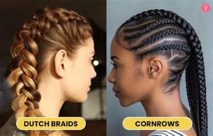 What is the difference between Dutch braids and cornrows?