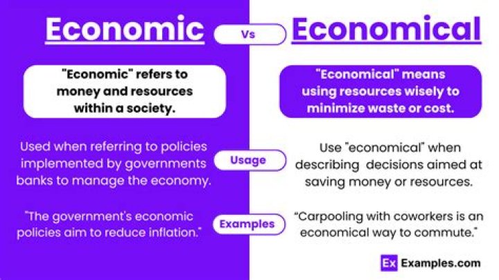 What is the difference between economic and economical?